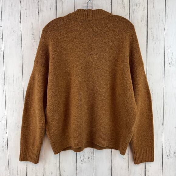 Madewell Heather Cumin Dillon Mockneck Pullover Sweater Cropped NC649 Size Large - Picture 10 of 14